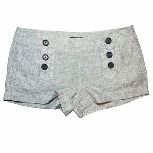 NEW Express Y2K 2010s Low Rise Sailor Style Linen Shorts Size 6